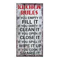 Kitchen Rules Wall Art